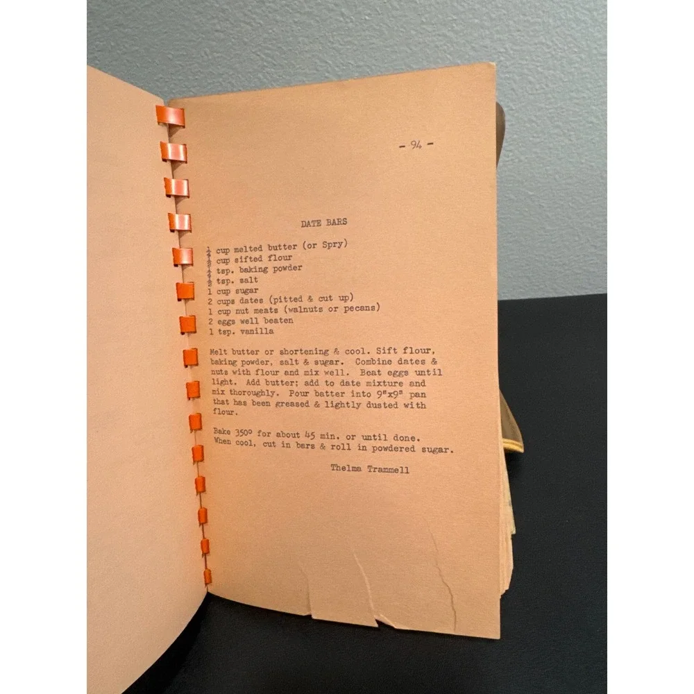 Vintage 1958 Treasures Old & New Cookbook S.F.V. Womens Committee Spiral Bound